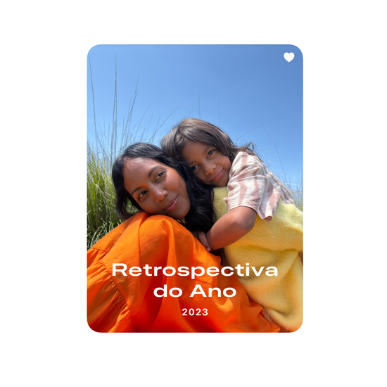 Um retrato demonstra a coleção Favoritos no app Fotos