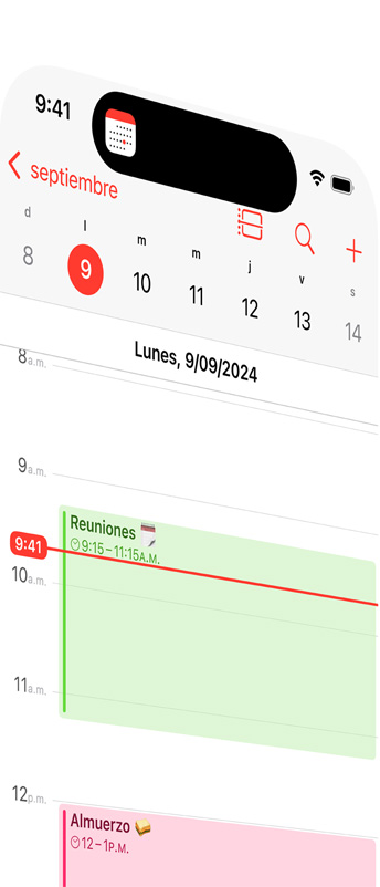 El Botón de Acción abre la app Calendario