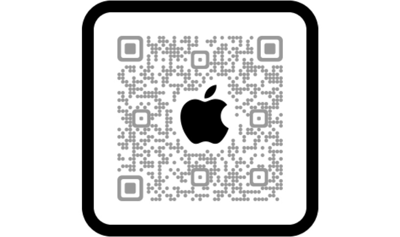 Naskenuj QR kód pro nákup v aplikaci Apple Store.