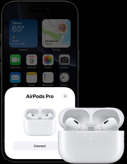 Demonstracija značajke Kontinuitet s iPhoneom i slušalicama AirPods.